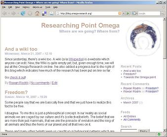 Omega Research Weblog